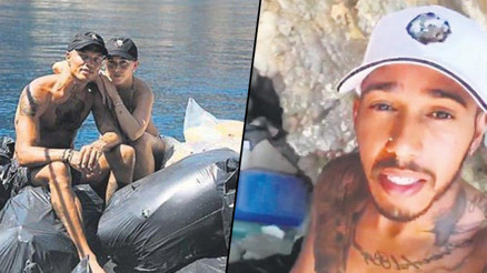 Lewis Hamilton Mykonos’da çöp topladı