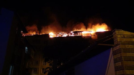 Yozgat’ta, çatı katında çıkan yangın korkuttu