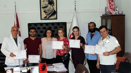 Hayat kurtaran sağlıkçılara teşekkür belgesi