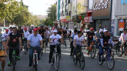 Sağlık için pedal çevirdiler