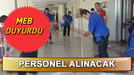 Milli Eğitim Bakanlığı TYP ile personel alıyor MEB güvenlik ve temizlik görevlisi alımı