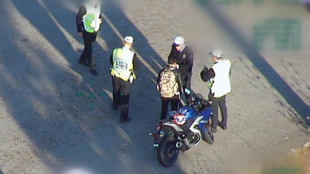 Kuralsız motosikletliye helikopterli müdahale