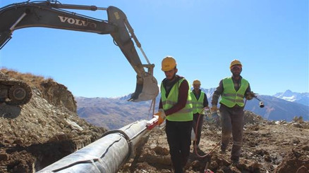 Ve doğalgaz boru hattı, Hakkari’ye ulaştı