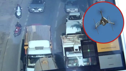 Uyanık sürücülerin taktikleri drone görüntülerine yansıdı