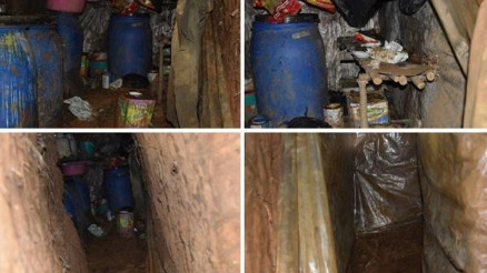 Terör örgütünün, banyolu, tuvaletli 6 odalı sığınağı