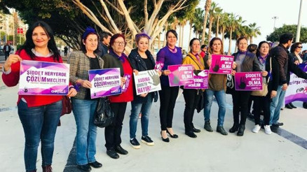 Kadına şiddet, Mersinde protesto edildi