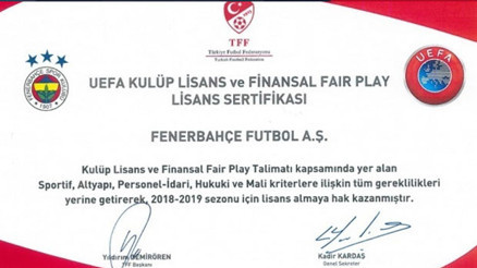 Fenerbahçe, UEFA Lisansını aldı