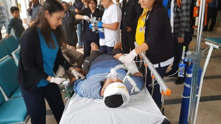 Hastanede yangın tatbikatı