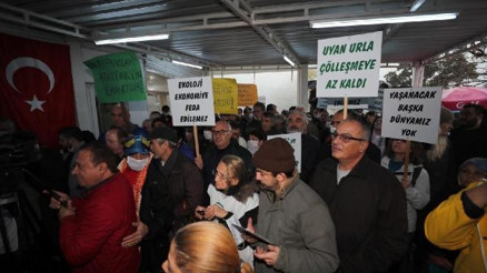 Urlada taş ocağı eylemi