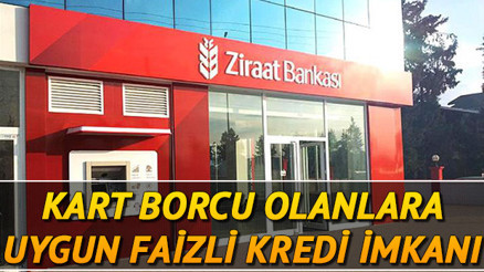 Kredi kartı borçlularına Ziraat Bankasından düşük faizli kredi imkanı