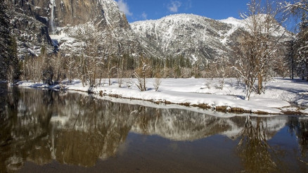 Yosemite Vadisinden harika kış manzaraları
