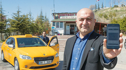 Taksi zilini cebe taşıdı