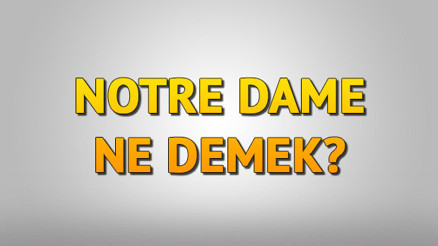 Notre Dame ne demek