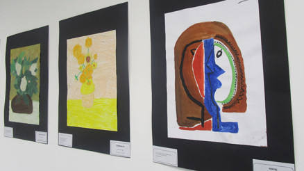 Öğrencilerin repro sergisinde ressamlar ve şairler buluştu