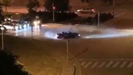Kavşakta ‘drift’ kameraya takıldı
