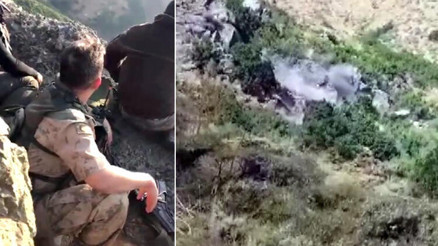 Şemdinlide 8 teröristin etkisiz hale getirildiği operasyon kamerada
