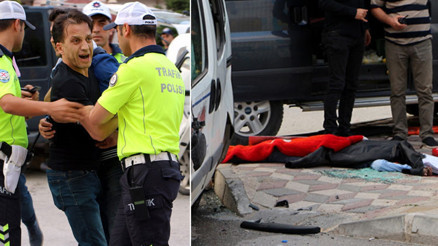 Tarifsiz acı Baba sinir krizi geçirdi, anne ve kızı...