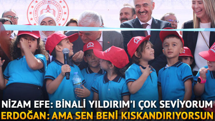 Gülümseten diyaloglar Erdoğan: Ama sen beni kıskandırıyorsun…