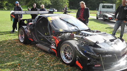 En klasik araç Sunby çifliğinde