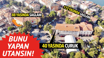 172 yıllık bina sağlam  yeni bina hasarlı