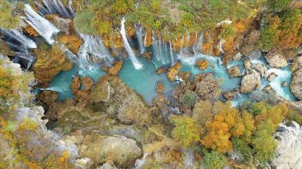 Göksu Şelalesinde sonbahar güzelliği