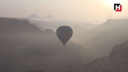 Kayserinin Kapadokyasında ilk balon heyecanı