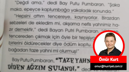 Bir çocuk kitabında can çekiştirerek kaplumbağa haşlamak Bir çocuk kitabında can çekiştirerek kaplumbağa haşlamak