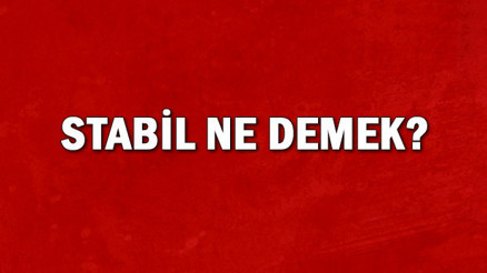 Stabil ne demek Stabil nedir Stabil TDK kelimesinin anlamı