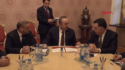 Libya krizinde önemli görüşme... Mevlüt Çavuşoğlu Moskovada Sarrac ile buluştu