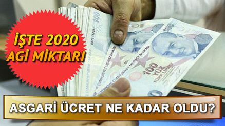 Asgari ücret 2020de ne kadar oldu İşte yeni yıl AGİ fiyatı