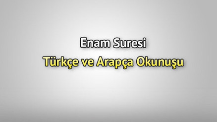 Enam Suresi Oku - Enâm Suresi Anlamı, Tefsiri, Türkçe ve Arapça Okunuşu (Diyanet Meali)