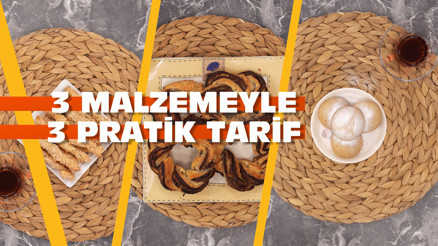 Üç malzemeyle yapabileceğiniz üç pratik tarif Üç malzemeyle yapabileceğiniz üç pratik tarif