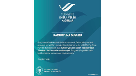 Enerji ve Tabii Kaynaklar Bakanlığı’nın ödül töreni ertelendi