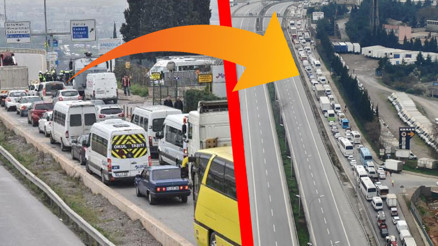 İstanbula girişte kilometrelerce kuyruk