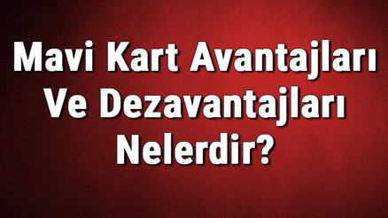 Mavi Kart Avantajları Ve Dezavantajları Nelerdir