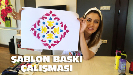 Evde sıkılanlara: Şablon baskı çalışması nasıl yapılır