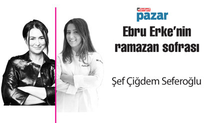 Şef Çiğdem Seferoğlu,Ebru Erkenin ramazan sofrasında