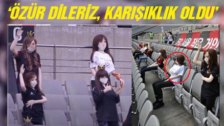 Tribündeki şişme bebekler için özür