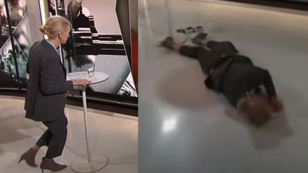 İsveçte televizyon muhabiri canlı yayın sırasında bayıldı
