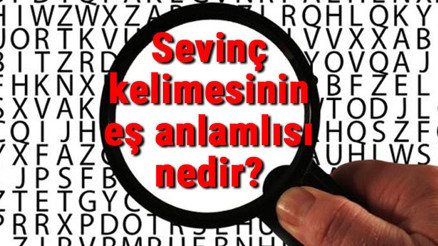Sevinç kelimesinin eş anlamlısı nedir