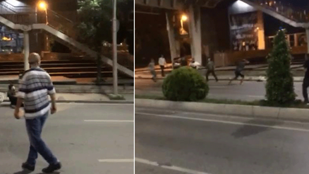 Sultangazide sopalı ve demir çubuklu kavga kamerada