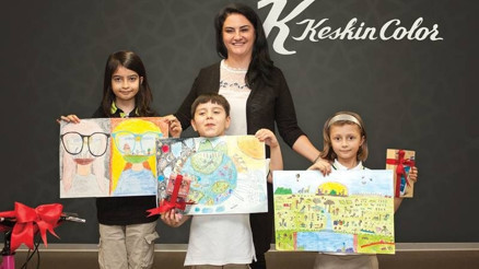 Çocuklar resim yarışmasında doğayı renklendirdi