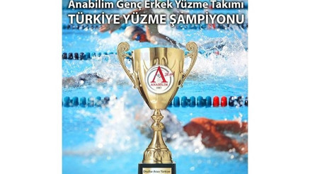 Anabilim Genç Erkek Yüzme Takımı yine şampiyon oldu