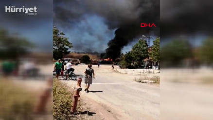 Kınalıadada hurdalık alanda yangın