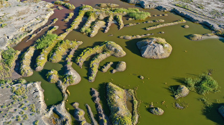 Ağrı Dağı eteklerindeki renkli sulak alanlar ilgi çekiyor