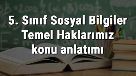 5. Sınıf Sosyal Bilgiler Temel Haklarımız konu anlatımı