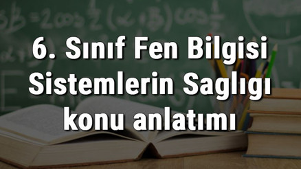 6. Sınıf Fen Bilgisi Sistemlerin Sağlığı konu anlatımı 6. Sınıf Fen Bilgisi Sistemlerin Sağlığı konu anlatımı