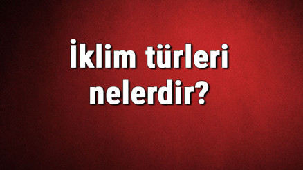 İklim türleri nelerdir İklim çeşitleri ve isimleri hakkında bilgiler