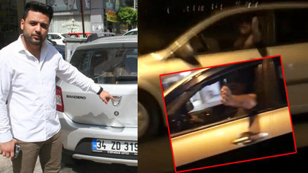 Mersinde trafikte dehşet anları; avukat çifti aracıyla sıkıştırdı