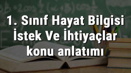 1. Sınıf Hayat Bilgisi İstek Ve İhtiyaçlar konu anlatımı